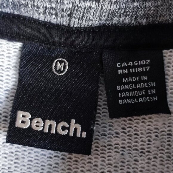 Bench cowl neck sweatshirt women's size M grey striped kangaroo pocket - Picture 4 of 10